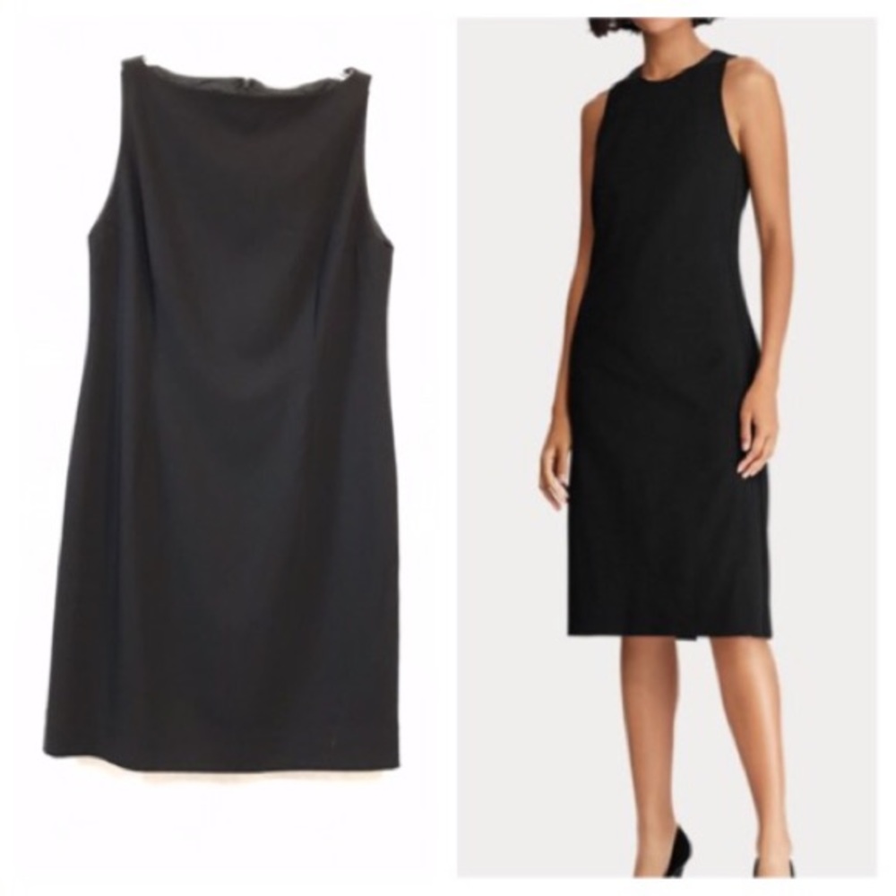 Ralph Lauren stretch wool sleeveless sheath sz 14
